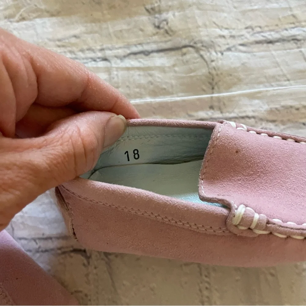 Baby Tod's Junior Pink Suede Loafers